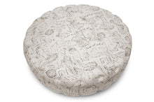 Load image into Gallery viewer, Baxton Studio Cardiff Beige Script Print Modern Tufted Ottoman
