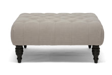 Load image into Gallery viewer, Baxton Studio Keswick Beige Linen Modern Tufted Ottoman
