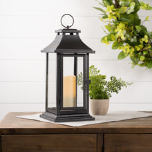 Load image into Gallery viewer, Traditional Black Lantern with LED Candle (Set of 2)

