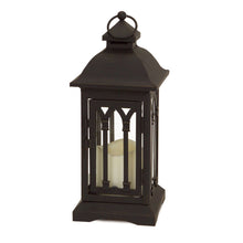 Load image into Gallery viewer, Black Metal Lantern with LED Candle (Set of 2)
