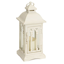 Load image into Gallery viewer, Ivory Metal Lantern with LED Candle (Set of 2)
