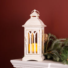Load image into Gallery viewer, Ivory Metal Lantern with LED Candle (Set of 2)
