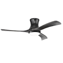Load image into Gallery viewer, 52 Inch Flush Mount Ceiling Fan with LED Light-Black
