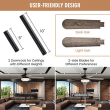 Load image into Gallery viewer, 52 Inches Ceiling Fan with Remote Control-Oak
