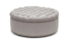 Load image into Gallery viewer, Baxton Studio Iglehart Beige Linen Modern Tufted Ottoman
