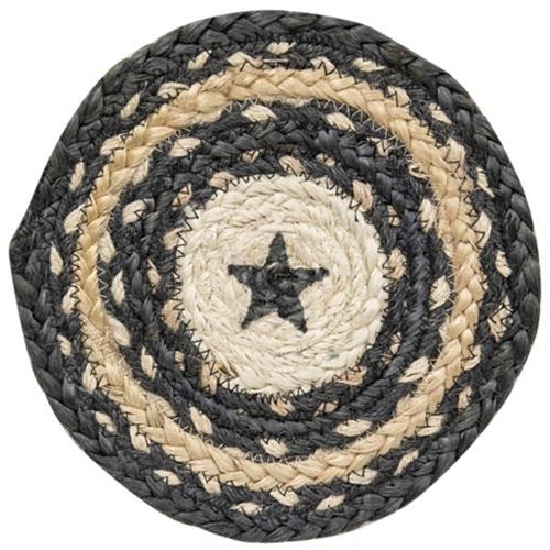 Primitive Pewter Star Braided Trivet (Pack of 4)