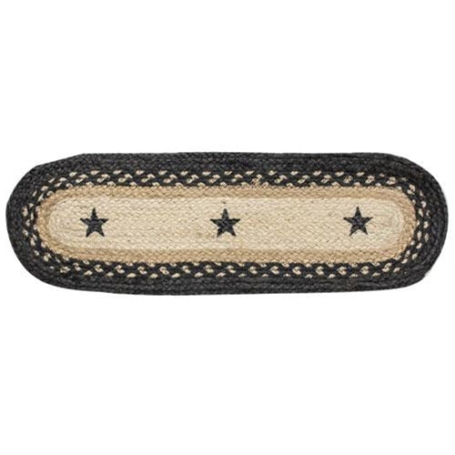 Primitive Pewter Star Braided Stair Tread (Pack of 2)