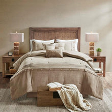 Load image into Gallery viewer, Madison Park Boone 7 Piece Faux Suede Comforter Set MP10-6436 By Olliix
