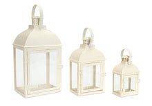 Load image into Gallery viewer, Modern Ivory Metal Lantern (Set of 3)
