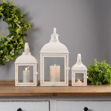 Load image into Gallery viewer, Modern Ivory Metal Lantern (Set of 3)
