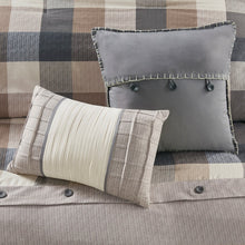 Load image into Gallery viewer, Ridge 7 Piece Herringbone Comforter Set King MP10-7213 By Olliix
