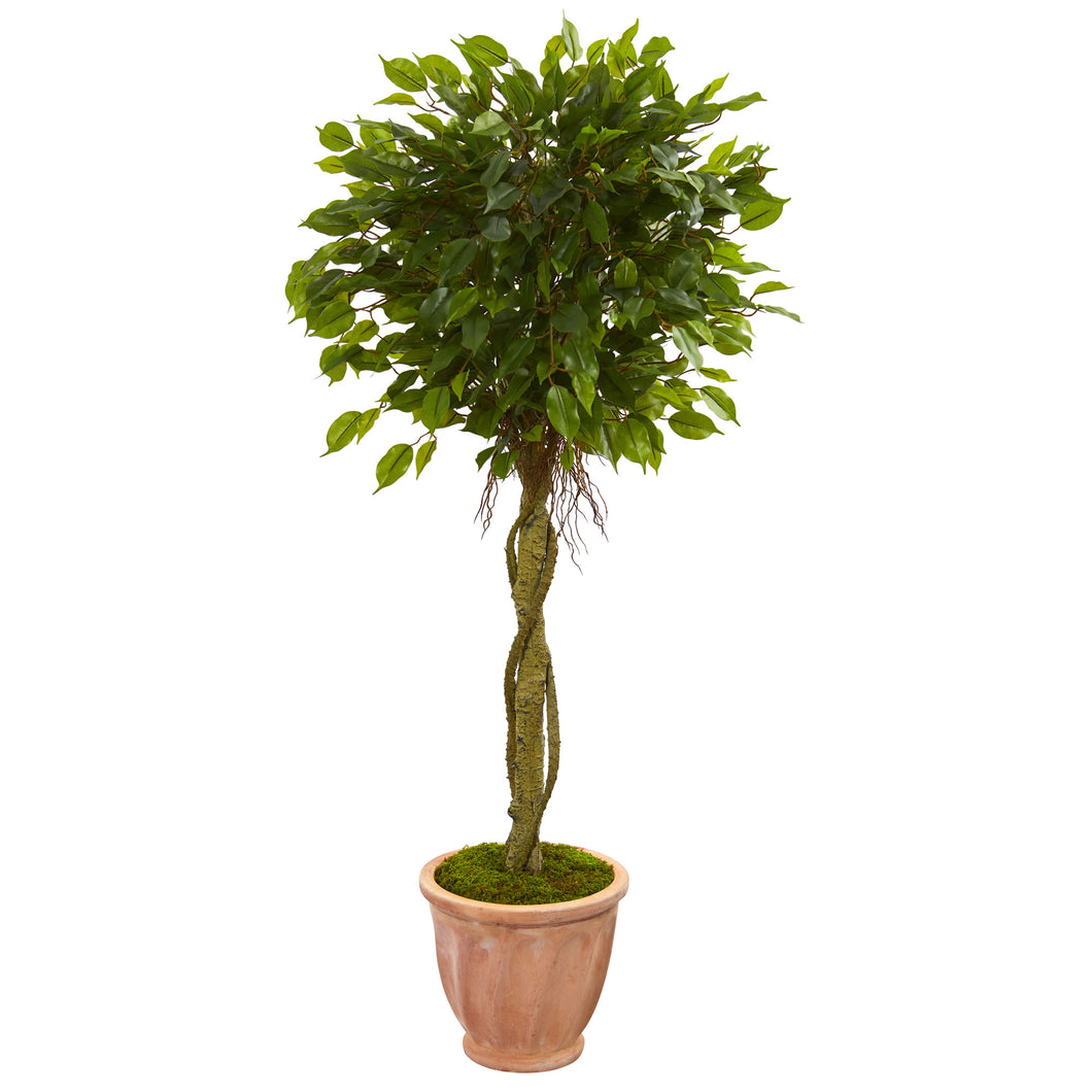 4.5'Ficus Artificial Tree in Terracotta Planter UV Resistant (Indoor/Outdoor)