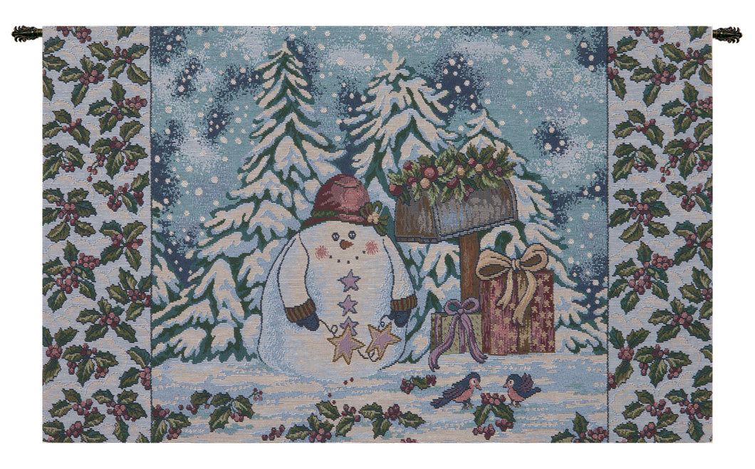 Holiday Snowman Italian Tapestry