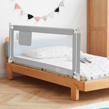 Load image into Gallery viewer, 57 Inch Toddlers Vertical Lifting Baby Bed Rail Guard with Lock-Gray
