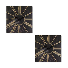 Load image into Gallery viewer, Modern Movie Theatre Wall Clock (Set of 2) 15.5&quot;SQ
