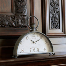 Load image into Gallery viewer, Antique Style Mantle Clock 15&quot;L

