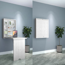Load image into Gallery viewer, Wall Mounted Fold-Out Convertible Floating Desk Writing Table-White

