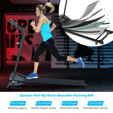 Load image into Gallery viewer, 1.0 HP Electric Mobile Power Foldable Treadmill with Operation Display for Home
