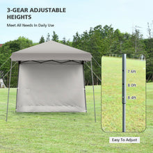 Load image into Gallery viewer, 10 x 10 Feet Pop Up Tent Slant Leg Canopy with Detachable Side Wall-Gray

