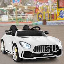 Load image into Gallery viewer, 12V Kids Ride On Car Mercedes Benz AMG GTR with Remote and LED Lights-White
