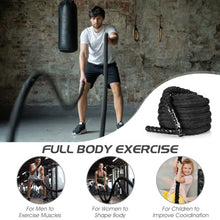 Load image into Gallery viewer, 30Feet/40Feet/50Feet 1.5 Inch Diameter Exercise Rope with Anchor Strap Kit-50 Feet 1.5 Inch Diam
