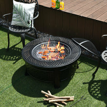 Load image into Gallery viewer, Outdoor Fireplace with BBQ Grill and High-temp Resistance Finish
