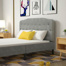 Load image into Gallery viewer, Queen Upholstered Headboard with Adjustable Heights-Light Gray
