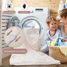 Load image into Gallery viewer, 62&quot; x 84&quot; Flannel Heated Electric Blanket with 10 Heating Levels-Beige
