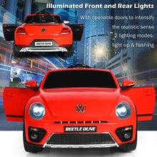 Load image into Gallery viewer, 12V Licensed Volkswagen Beetle Kids Ride On Car with Remote Control-Red
