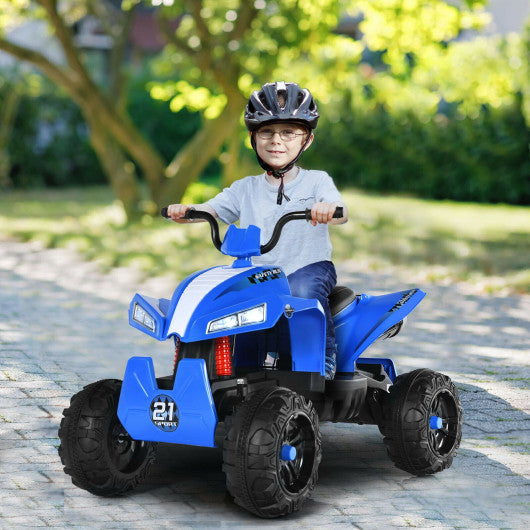4 Wheels Quad Spring Suspension Kids Ride On ATV-Blue