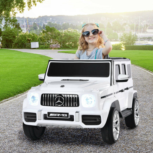 12V Mercedes-Benz G63 Licensed Kids Ride On Car with Remote Control-White