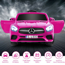 Load image into Gallery viewer, 12V Mercedes-Benz SL500 Licensed Kids Ride On Car with Remote Control-Pink
