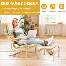 Load image into Gallery viewer, Relax Bentwood Lounge Chair  Set with Magazine Rack-White
