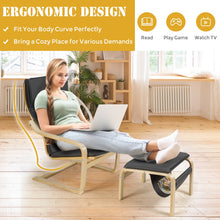 Load image into Gallery viewer, Relax Bentwood Lounge Chair  Set with Magazine Rack-Gray
