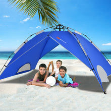 Load image into Gallery viewer, 2-in-1 4 Person Instant Pop-up Waterproof Camping Tent-Blue
