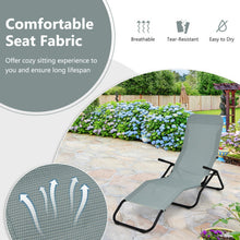 Load image into Gallery viewer, 2 Pieces Folding Portable Patio Chaise Lounger with Rocking Design-Light Green
