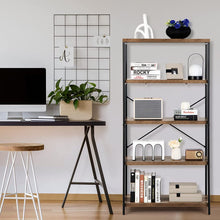 Load image into Gallery viewer, Multipurpose Open Bookcase Industrial Rack Wide Standing Storage Shelf-Brown
