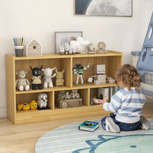 Load image into Gallery viewer, 5 Cubbies Kids Toy Storage Organizer with 5 Sections-Yellow
