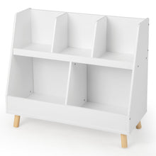 Load image into Gallery viewer, 5-Cube Kids Bookshelf and Toy Organizer with Anti-Tipping Kits-White
