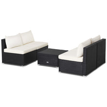 Load image into Gallery viewer, 5 Pieces Outdoor Patio Furniture Set with Cushions and Coffee Table
