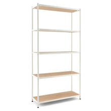 Load image into Gallery viewer, 5 Tiers 61 Inch Multi-use Bookshelf with Metal Frame-White
