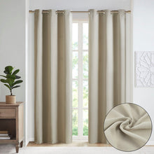 Load image into Gallery viewer, Taren Solid Blackout Triple Weave Grommet Top Curtain Panel Pair SS40-0155 By Olliix
