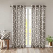 Load image into Gallery viewer, Madison Park Fretwork Print Window Curtain -108" Panel MP40-2018 By Olliix
