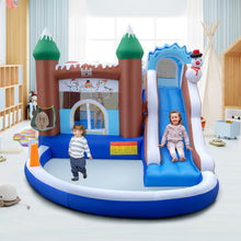 Load image into Gallery viewer, 6-in-1 Winter Theme Snowman Inflatable Castle with Slide and Trampoline without Blower
