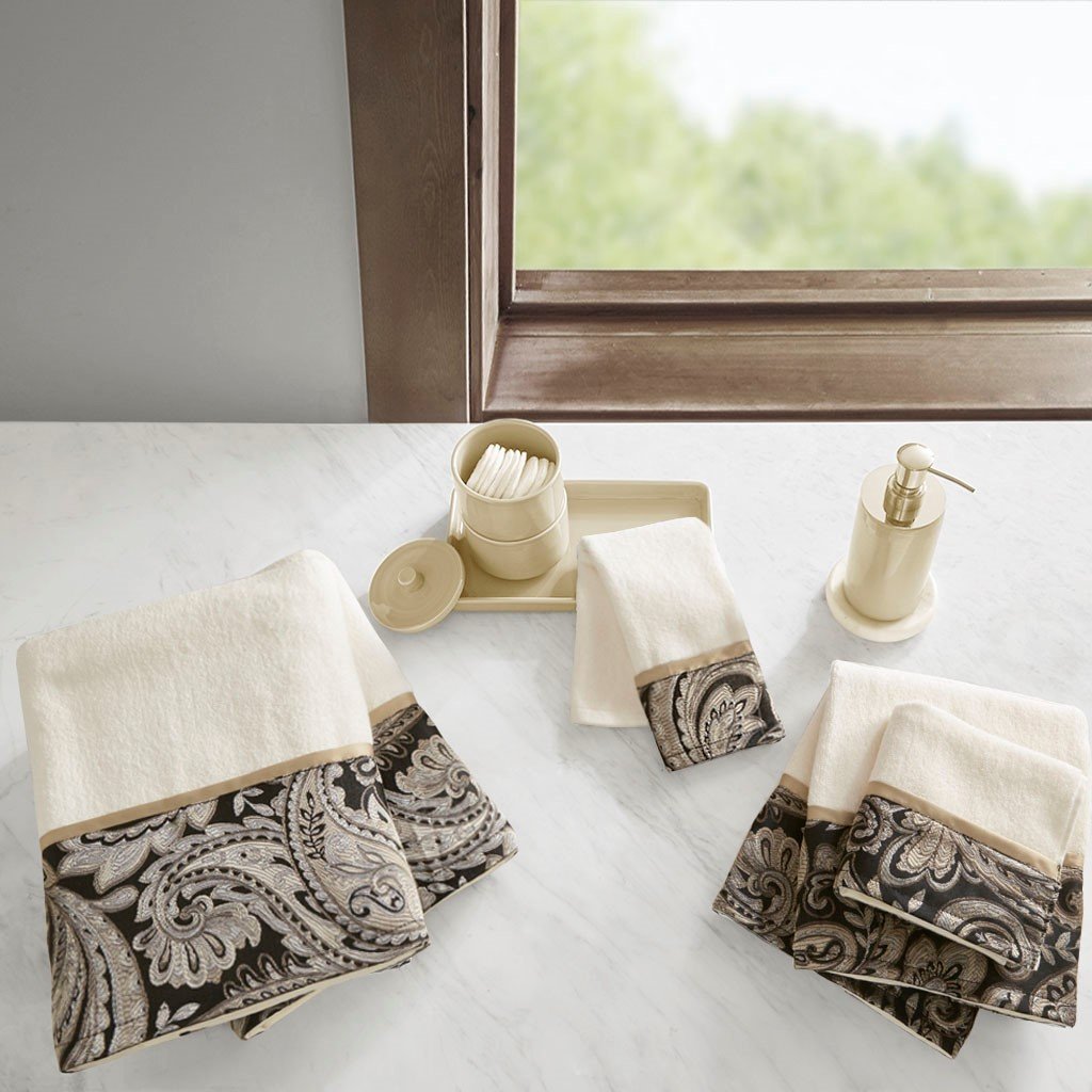 Madison Park Aubrey 6 Piece Jacquard Towel Set MP73-5309 By Olliix