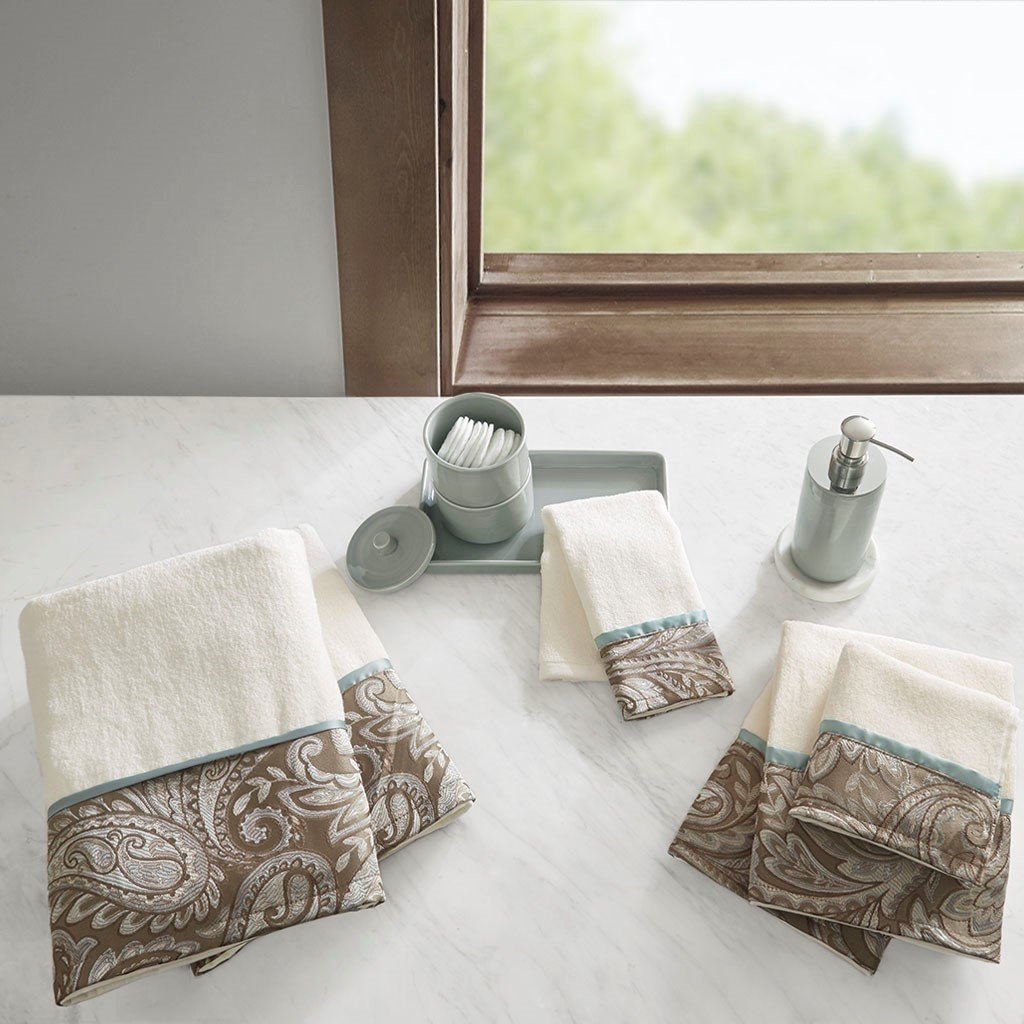 Madison Park Aubrey 6 Piece Jacquard Towel Set MP73-5310 By Olliix