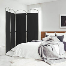 Load image into Gallery viewer, 6.2Ft Folding 4-Panel Room Divider for Home Office Living Room-Black
