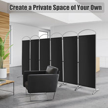 Load image into Gallery viewer, 6.2Ft Folding 6-Panel Room Divider for Home Office Living Room-Black
