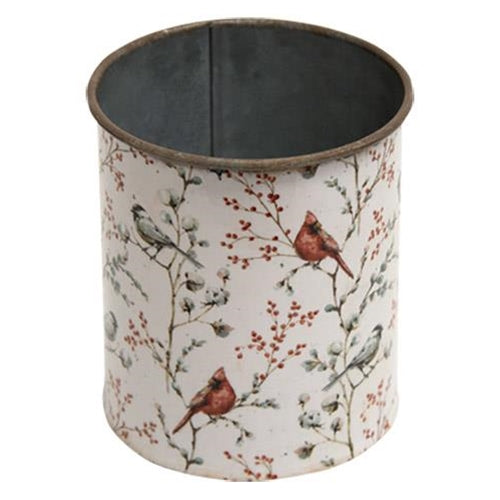 Vintage Cardinal Metal Can (Pack of 4)