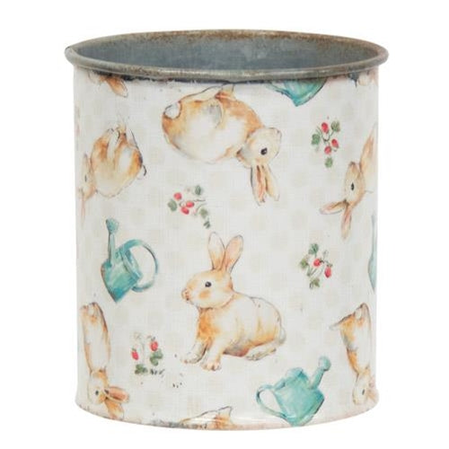 Vintage Bunny Metal Can (Pack of 4)